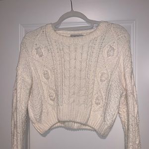 Urban Outfitters cropped white sweater